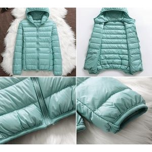 Women'S Hooded Packable Ultra Light Weight Short Down Jacket 2