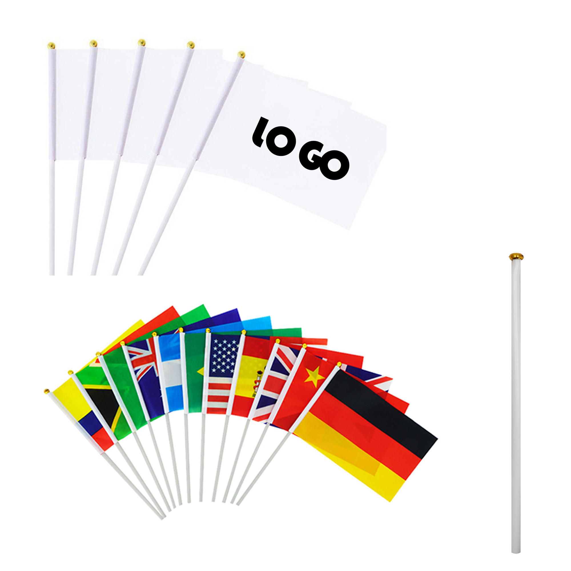 Customizable Promotional Hand-Held Flag 2