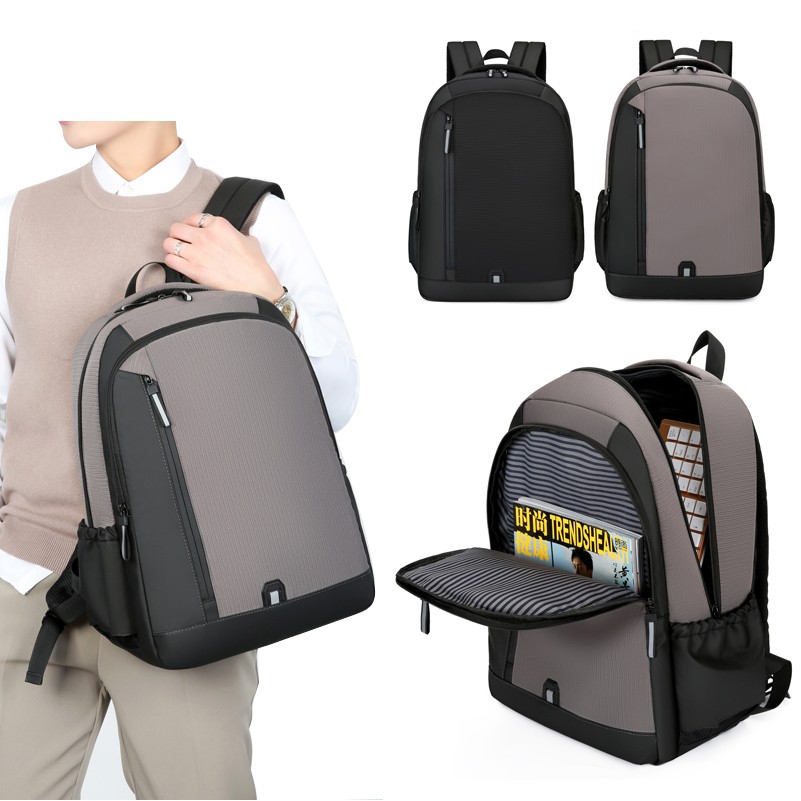 Front Vertical Zipper Pocket Business Laptop Backpack, 15.6-Inch Laptop/Tablet, Lightweight 3