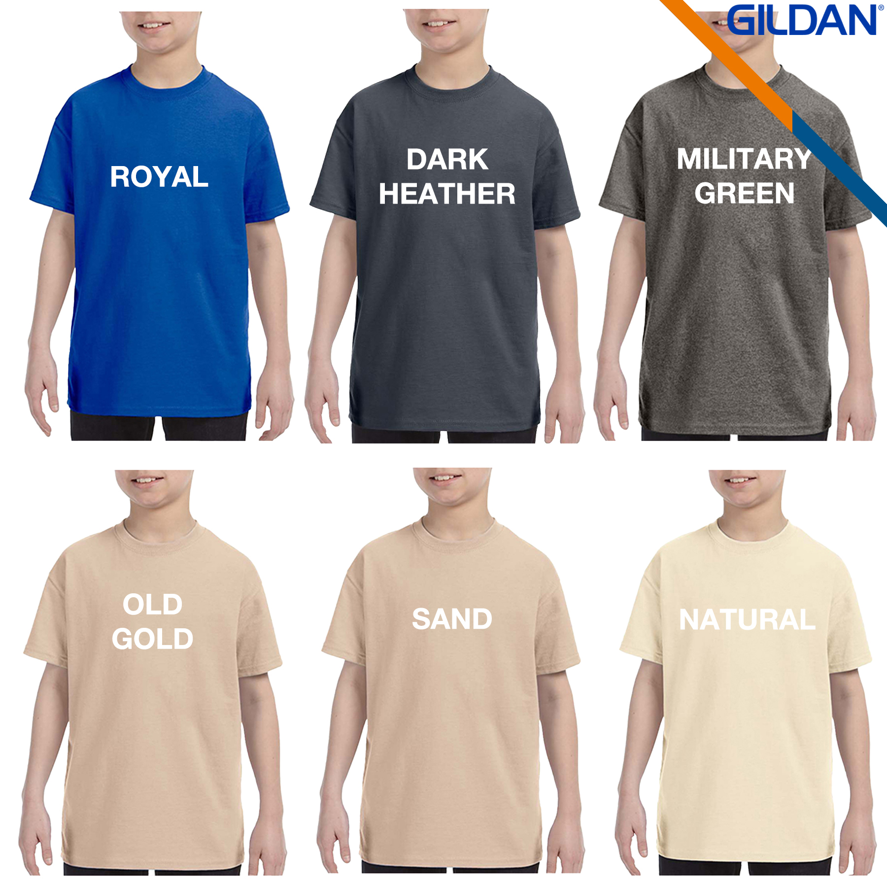 Gildan® 5.3 oz Heavy Cotton Youth T-Shirts 12