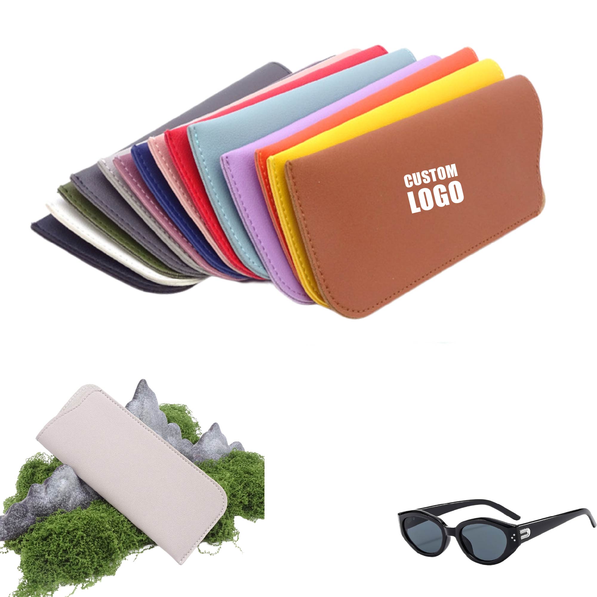 MOQ 10 pcs Leather Sunglasses Pouch 5