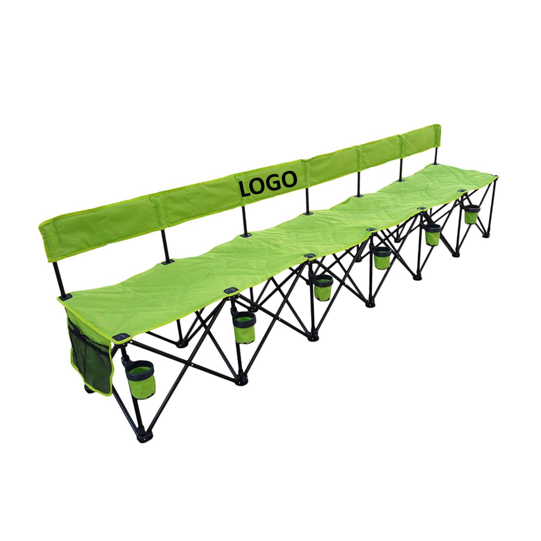Folding Six Seat Long Bench Beach Chair 2