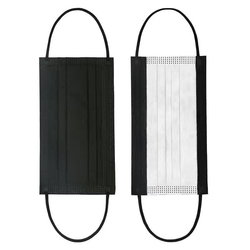 3 Ply Black Disposable Face Mask 3