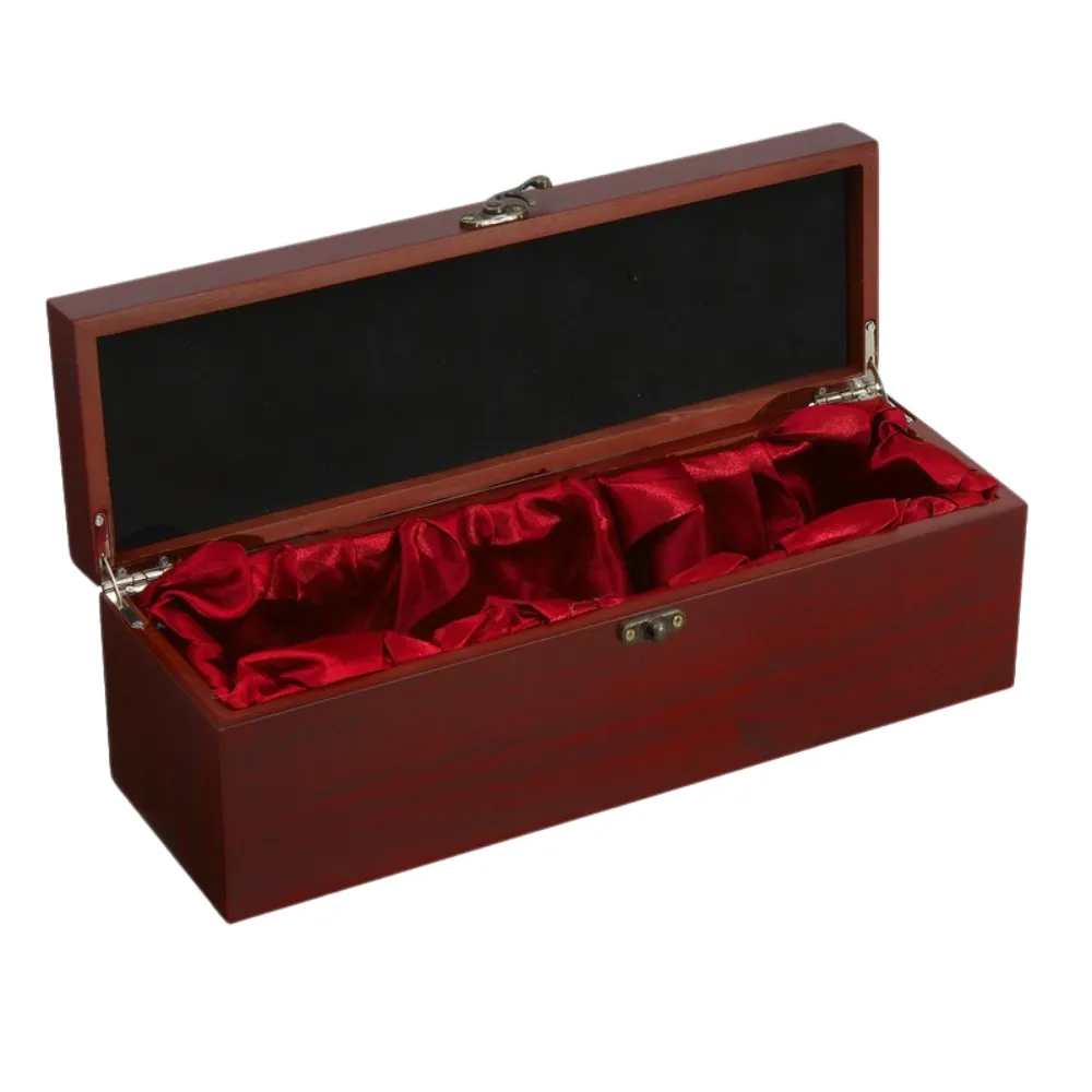 1-Bottle Red Wooden Wine Gift Box 1