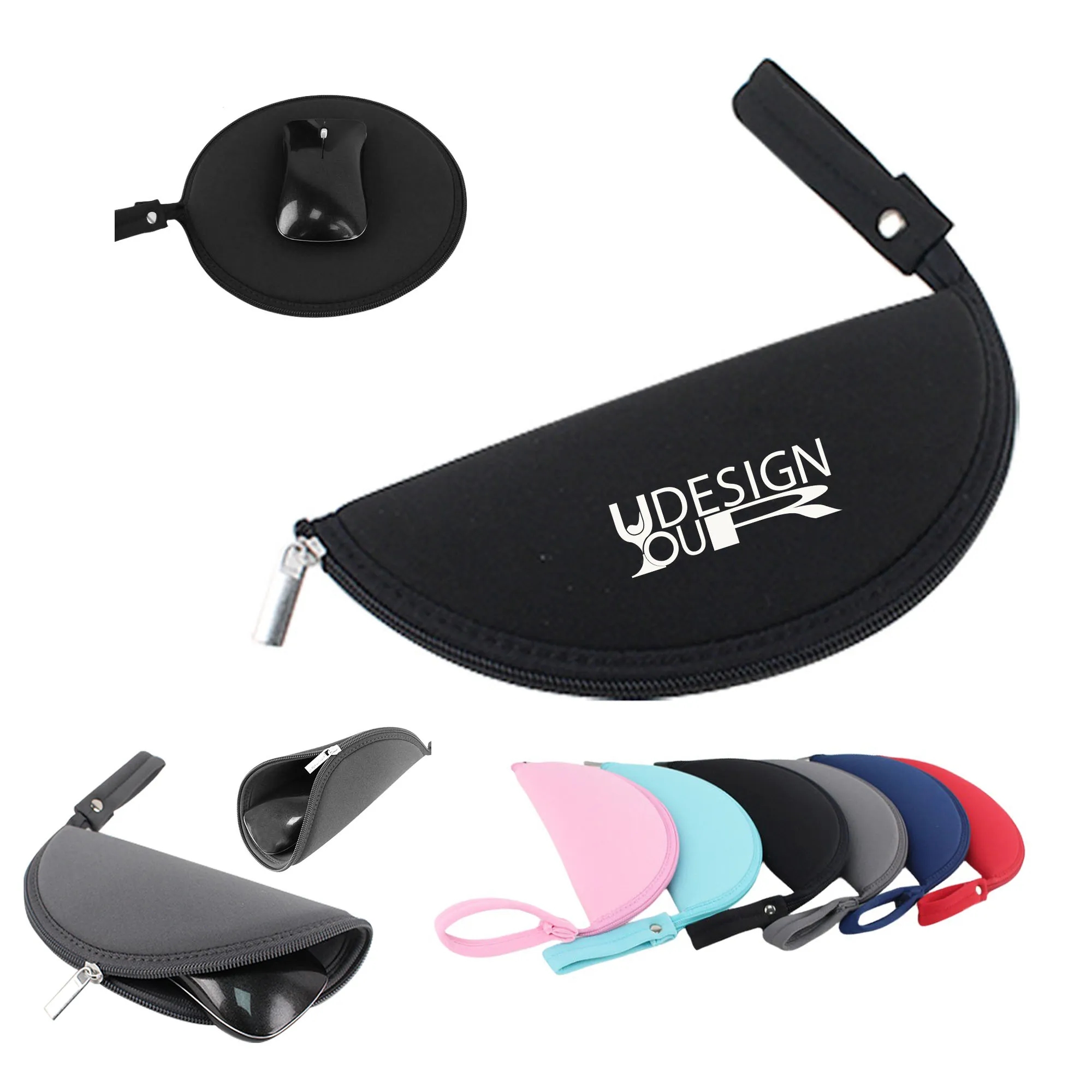 Round Zipper Mouse Pad Bag 3