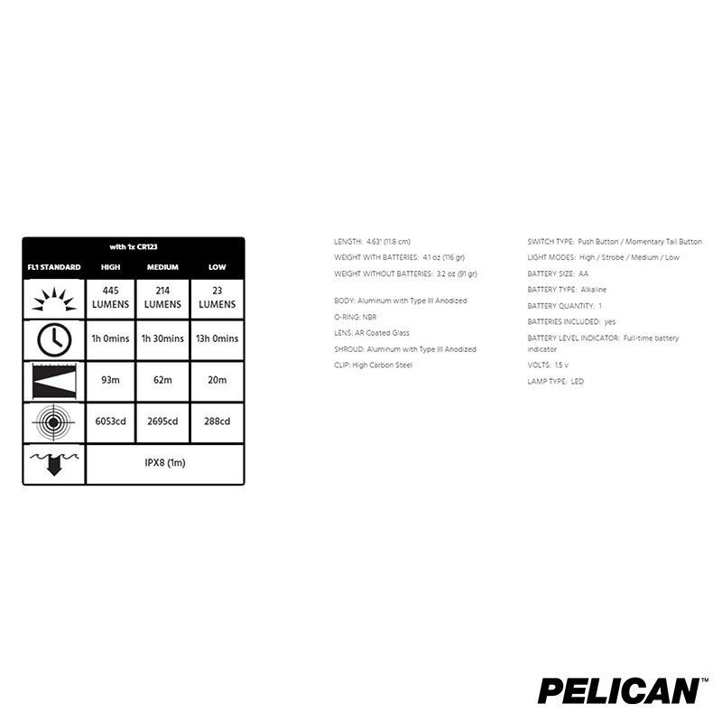 Pelican™ 7110 Tactical Flashlight 8