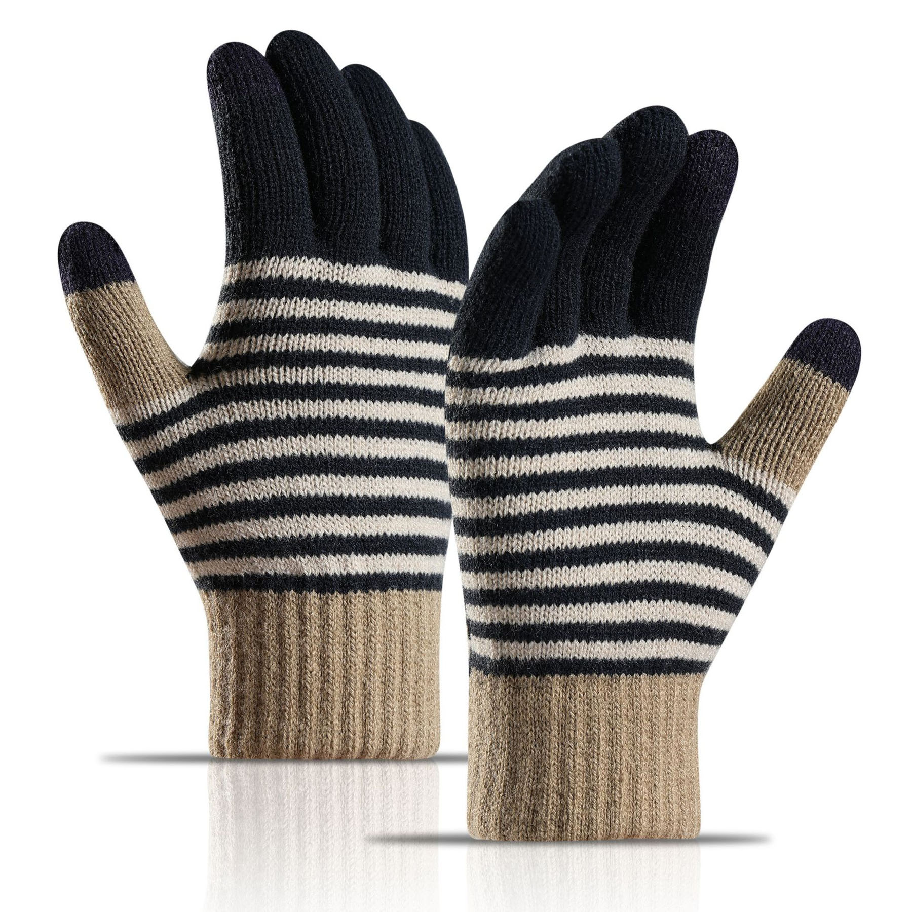 Outdoor Cycling Warm Striped Gloves 7