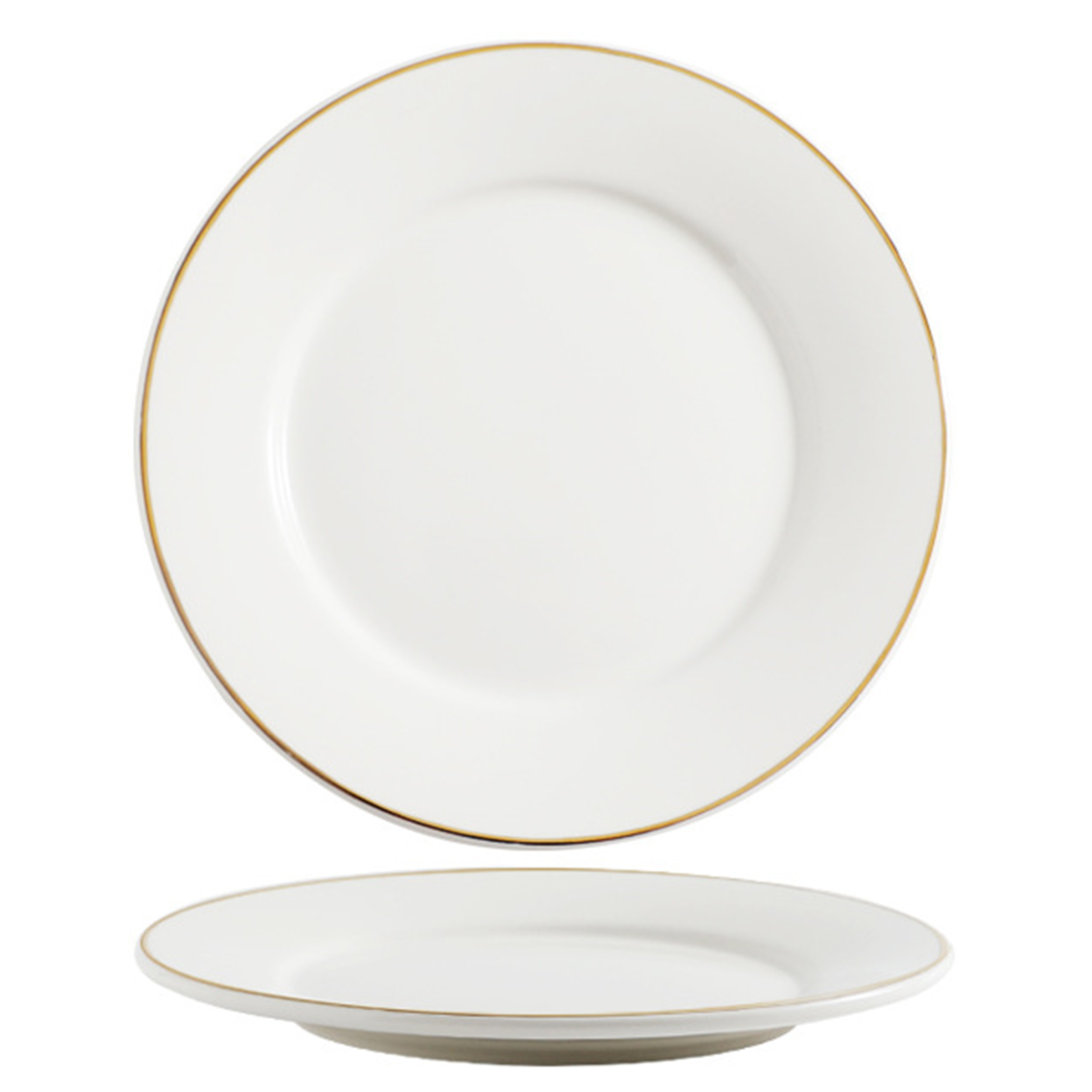 Ceramic Pure White Circular Western Dinner Plate 5