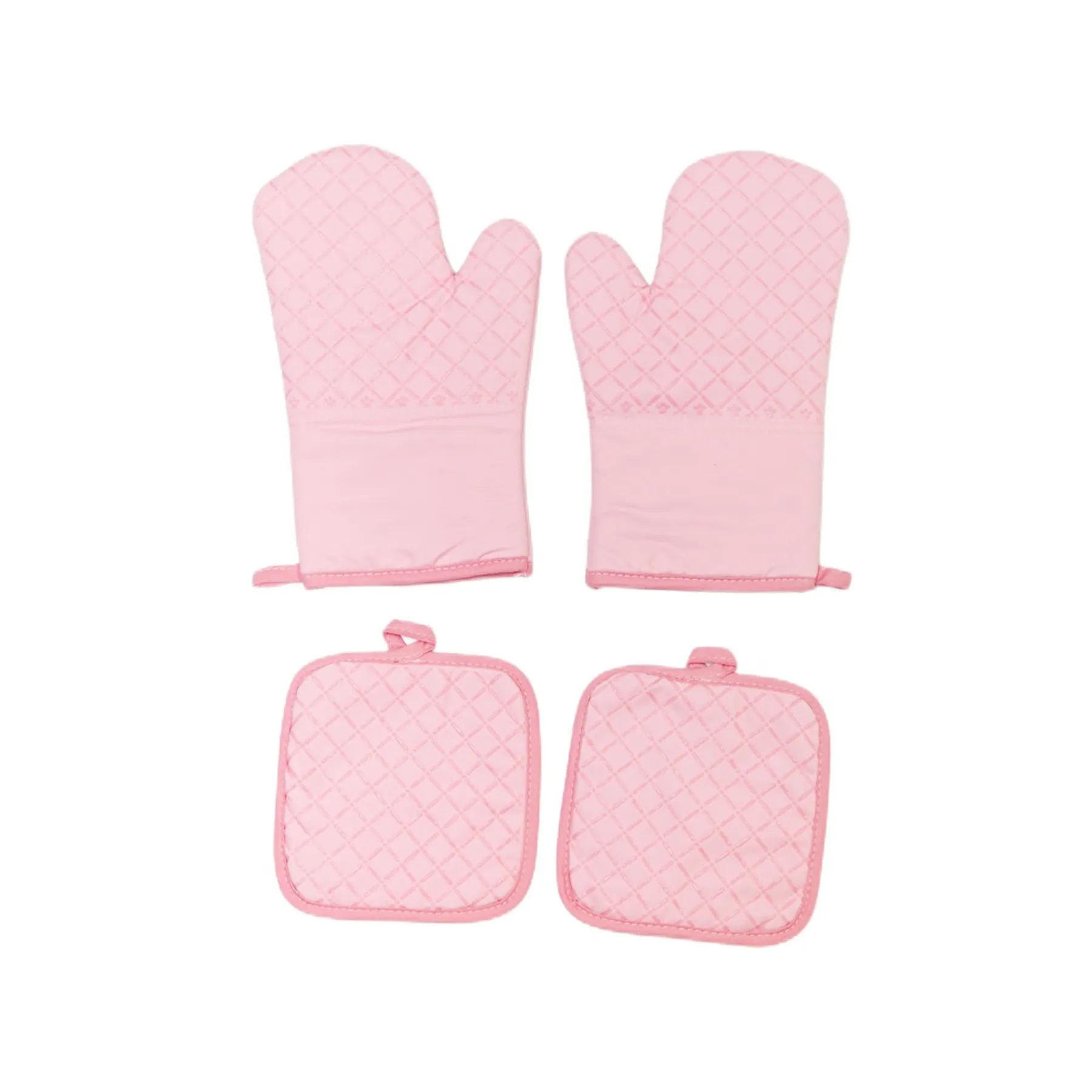Four Sets-of Pure Cotton Silicone Heat Insulation Gloves 5