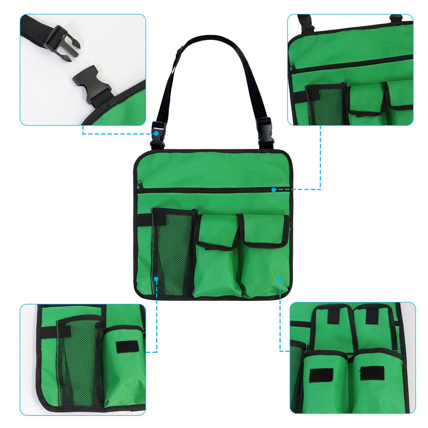 Oxford Multi-Pocket Hanging Storage Bag for Chair 4