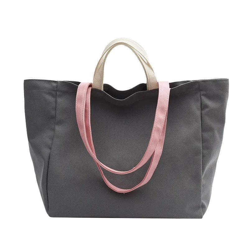 Two Different Handle Sizes Canvas Tote Bag, custom tote bag with logo imprint 8