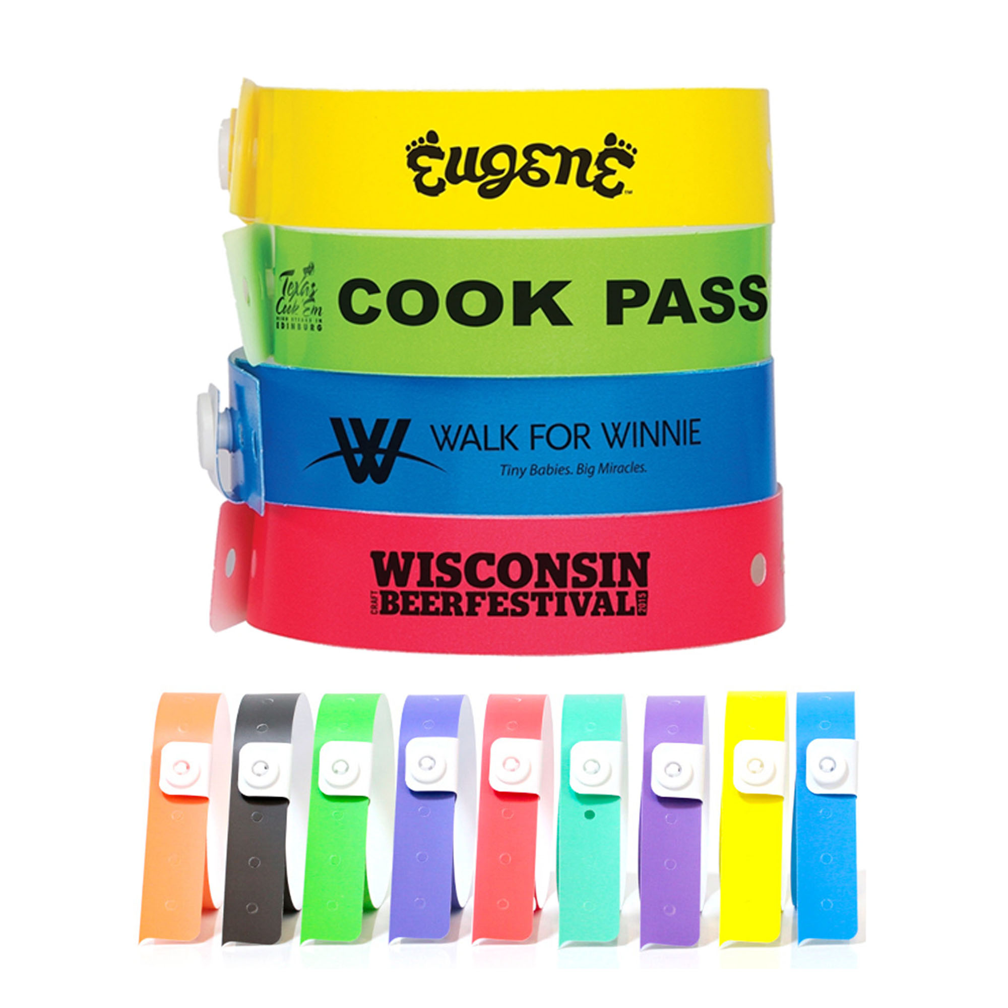 Personalized L-Shaped Plastic Wristbands 1