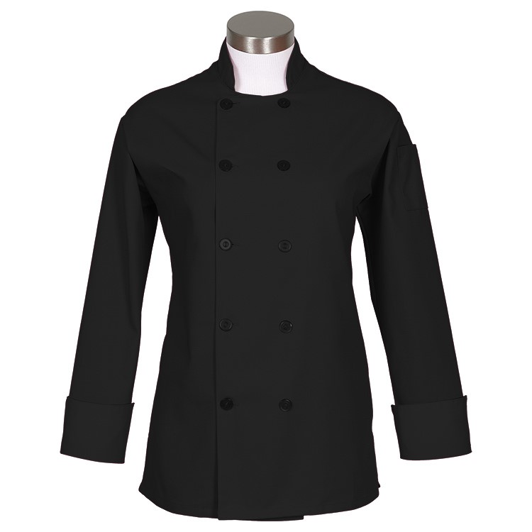 Women's Chef Coat - Black S-3XL