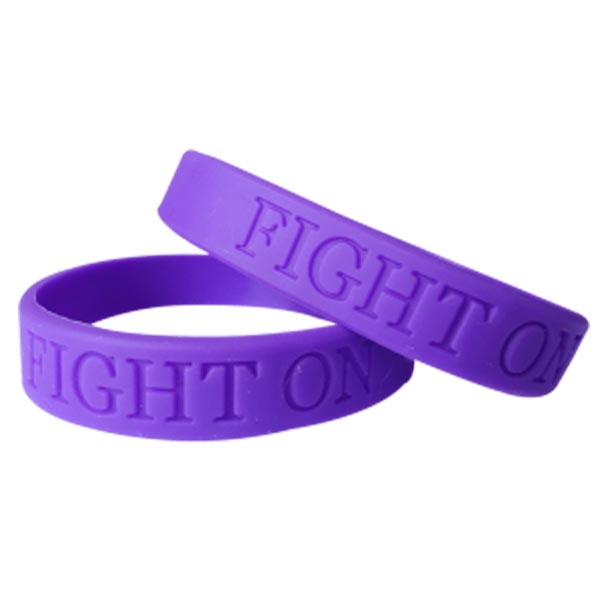 1 1/2-Inch Debossed Silicone Wristband 1