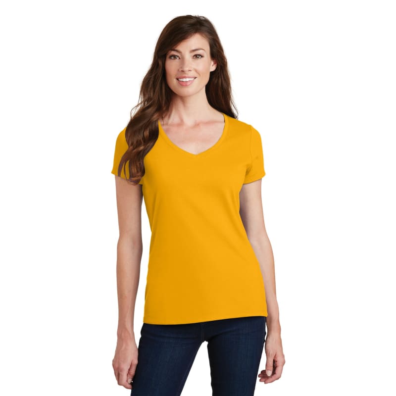 Port & Company Women's Fan Favorite V-Neck Tee. 163