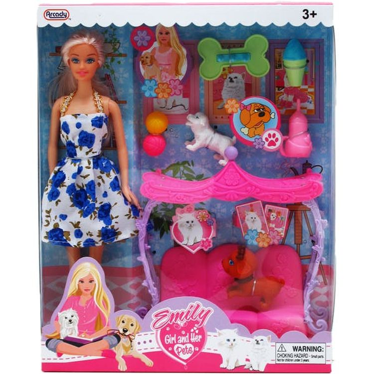Emily Doll with Pets & Accessories 12" 1