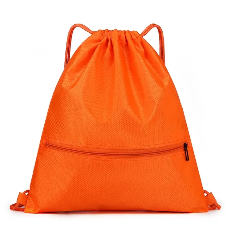 Rhombus Design Drawstring Backpack Bag 5
