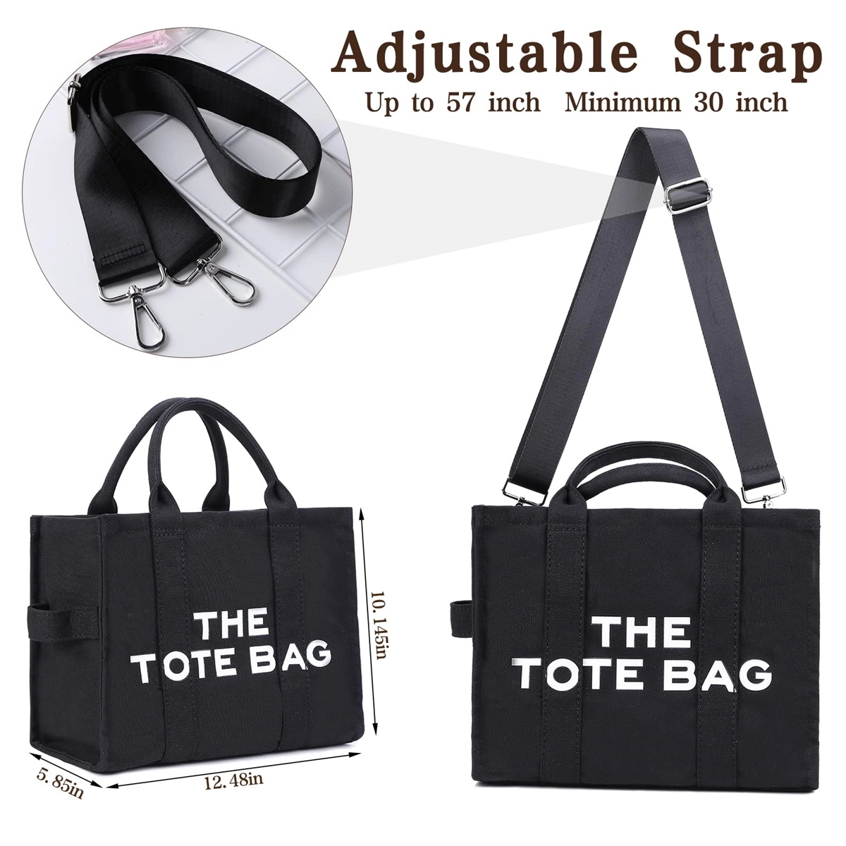 Canvas Tote Bags for Women, custom tote bag with logo imprint 2