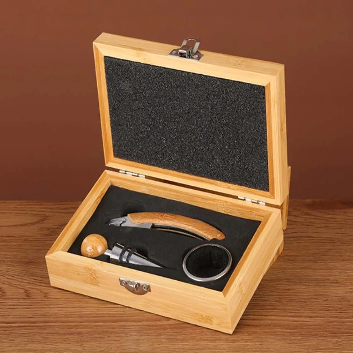 Personalized Gift Box Wine Opener Corkscrew Set Accessories 4