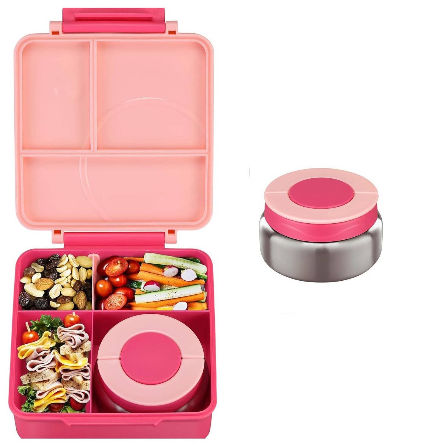 Food Grade PP Bento Lunch Box w/ Stainless Steel Bowl 8
