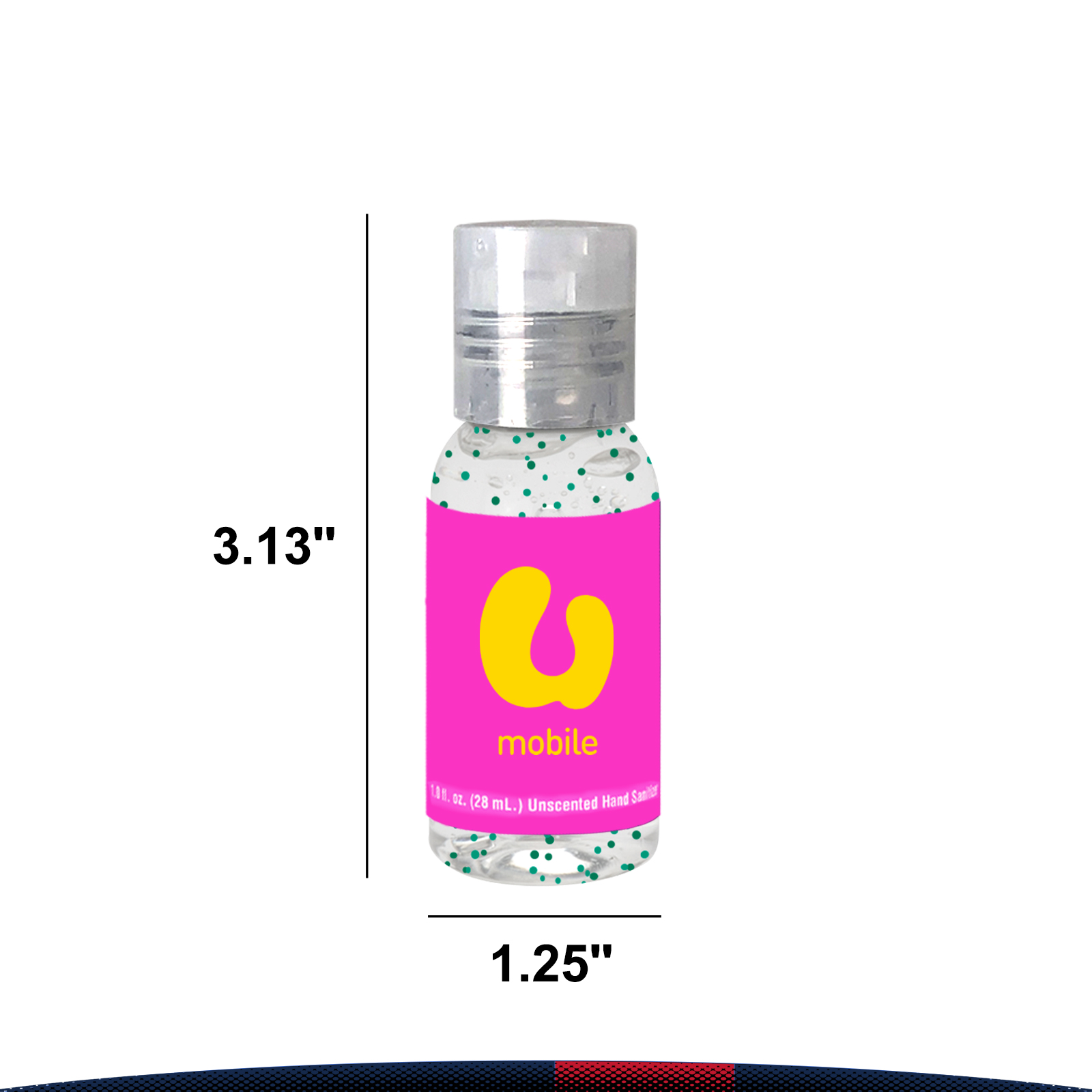1 oz. Fitzroy Clear Round Bottle Moisture Bead Sanitizer 10