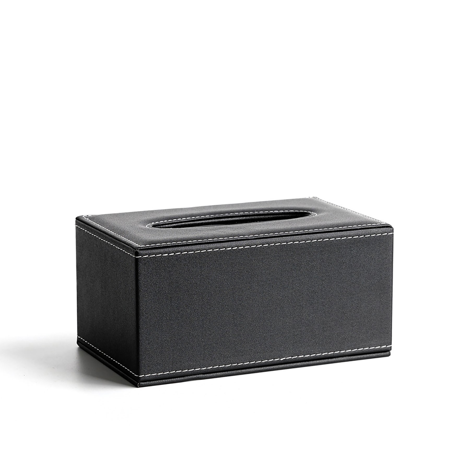 Black PU Leather Tissue Box 3