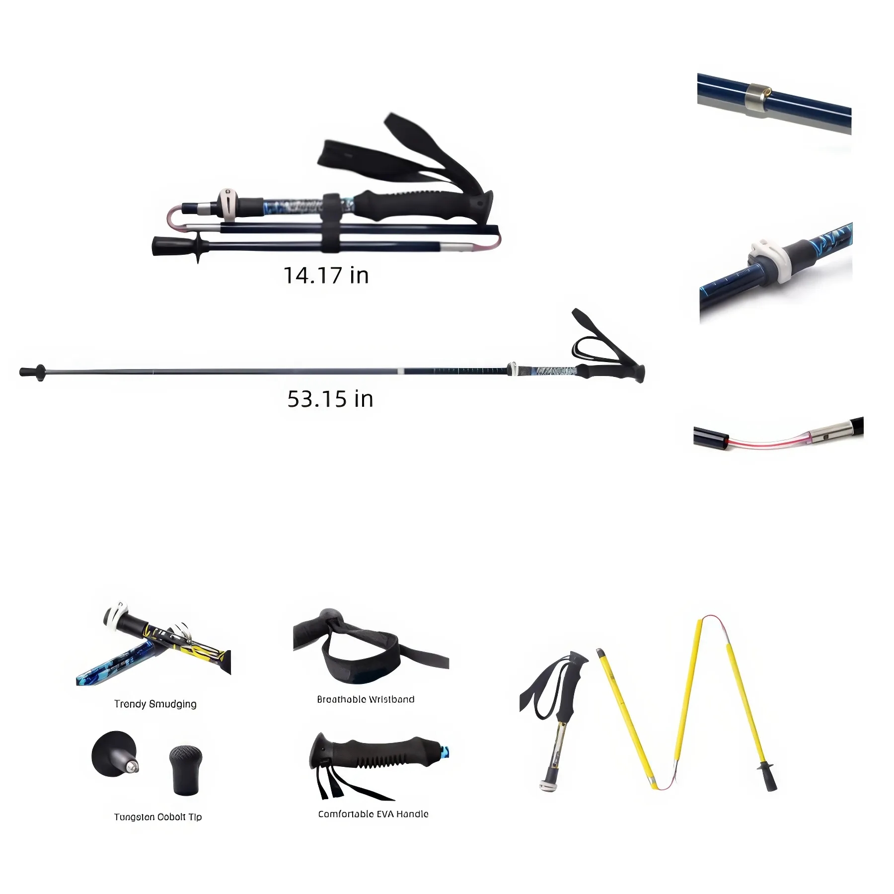 Collapsible Carbon Fiber Trekking Pole 5
