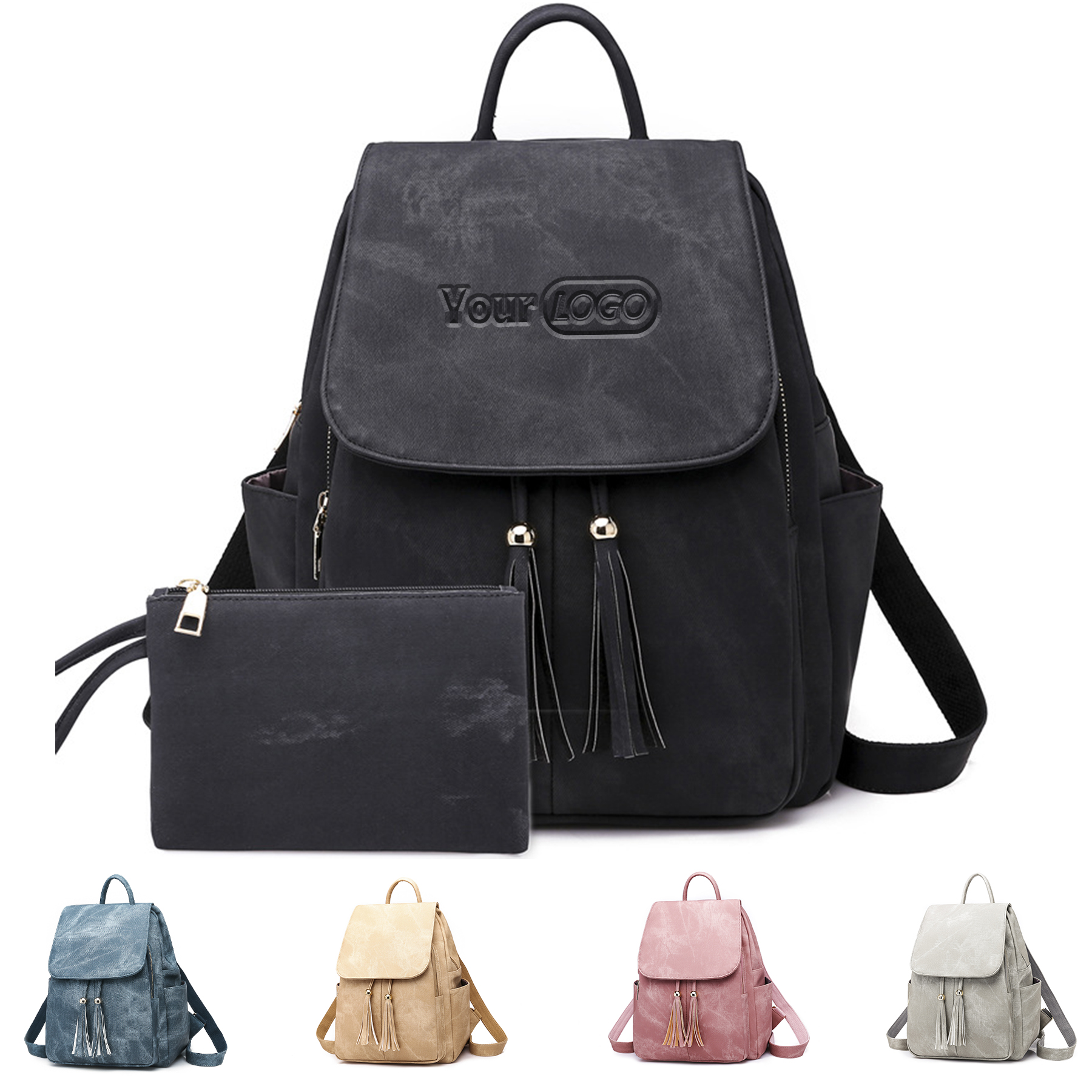 PU Leather Fashion Backpack For Women 2