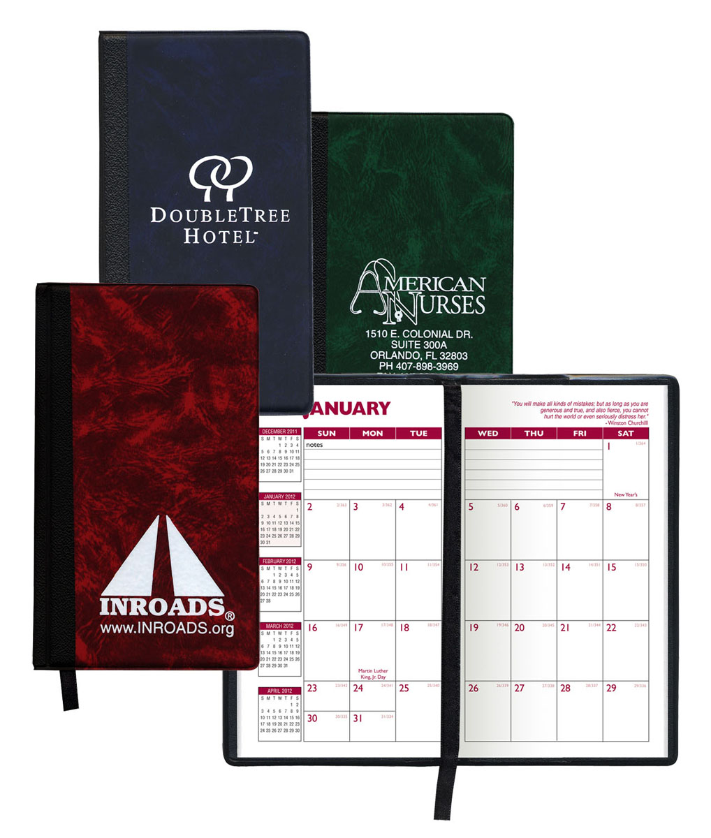 Monthly Florence Series Hard Cover Planner w/ 2 Color Insert 4