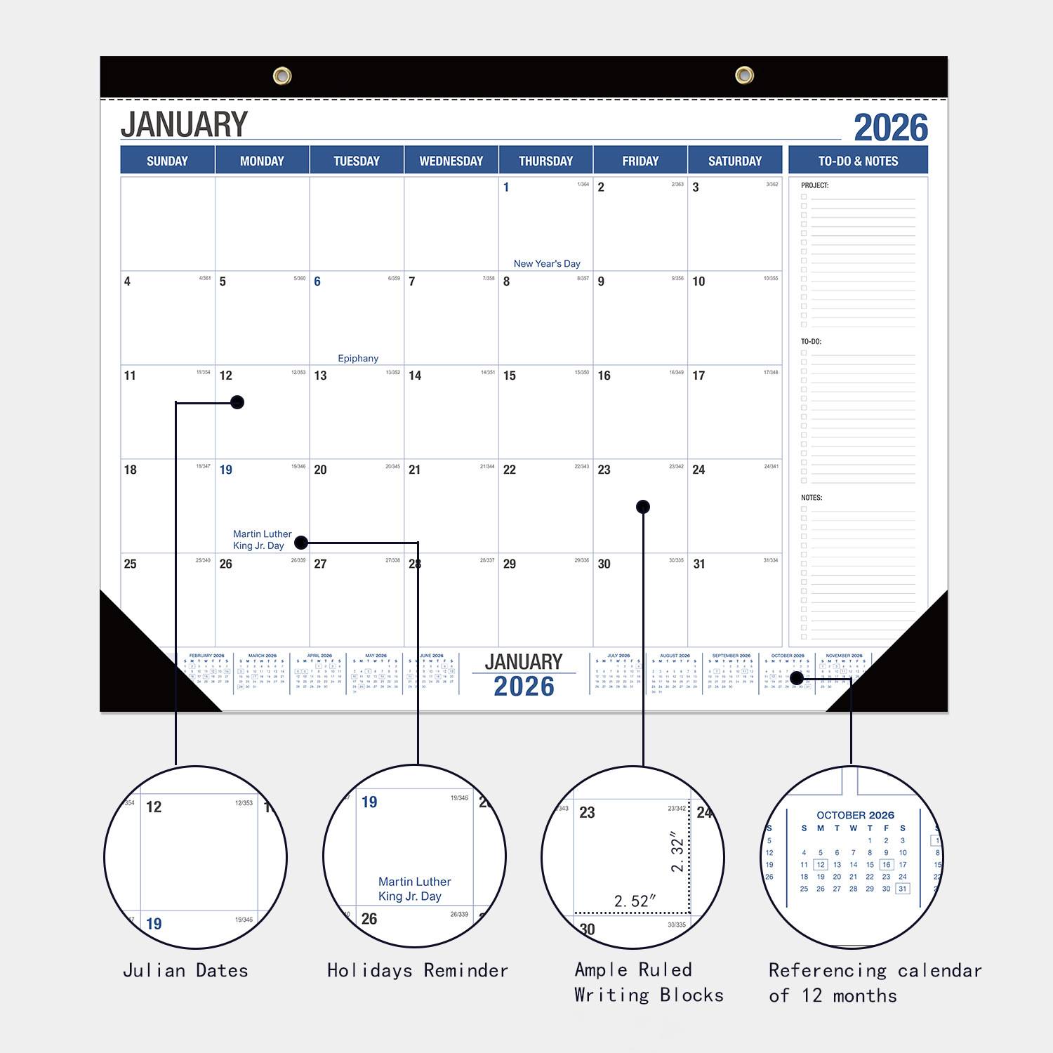 18-Month Desk Calendar Jan 2026-Jun 2027 5