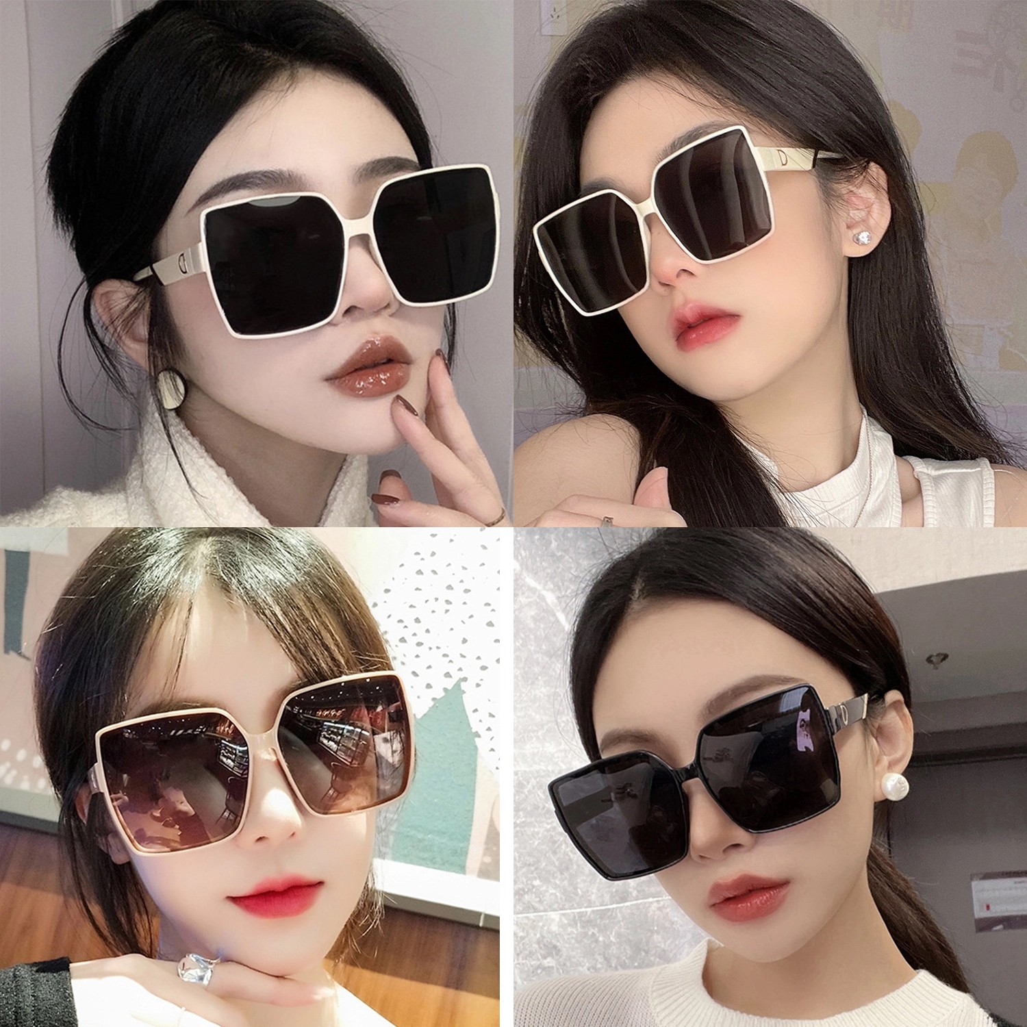 Retro Square Large Frame Sunglasses 4