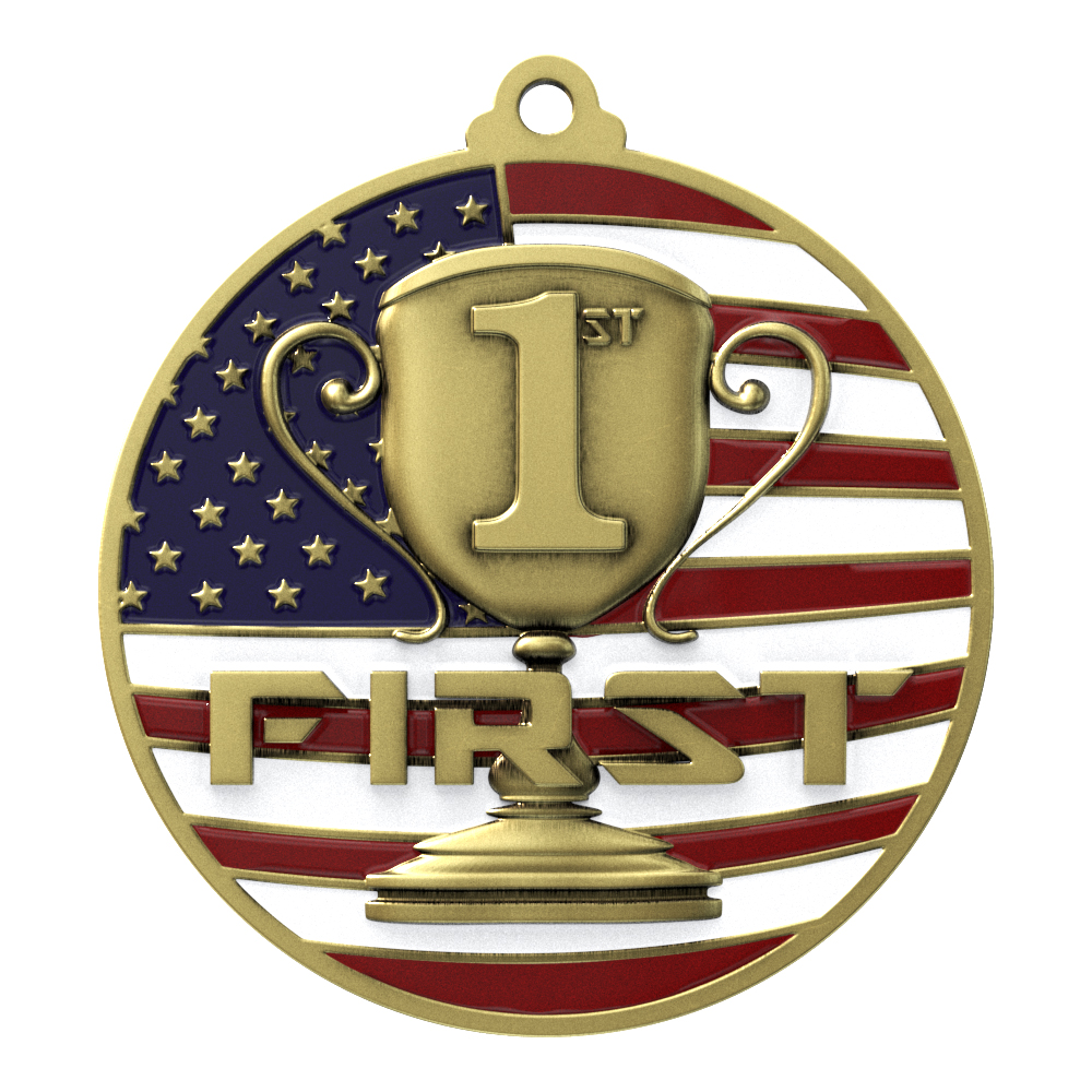 1st Place Patriotic Medallion (2-3/4") 1