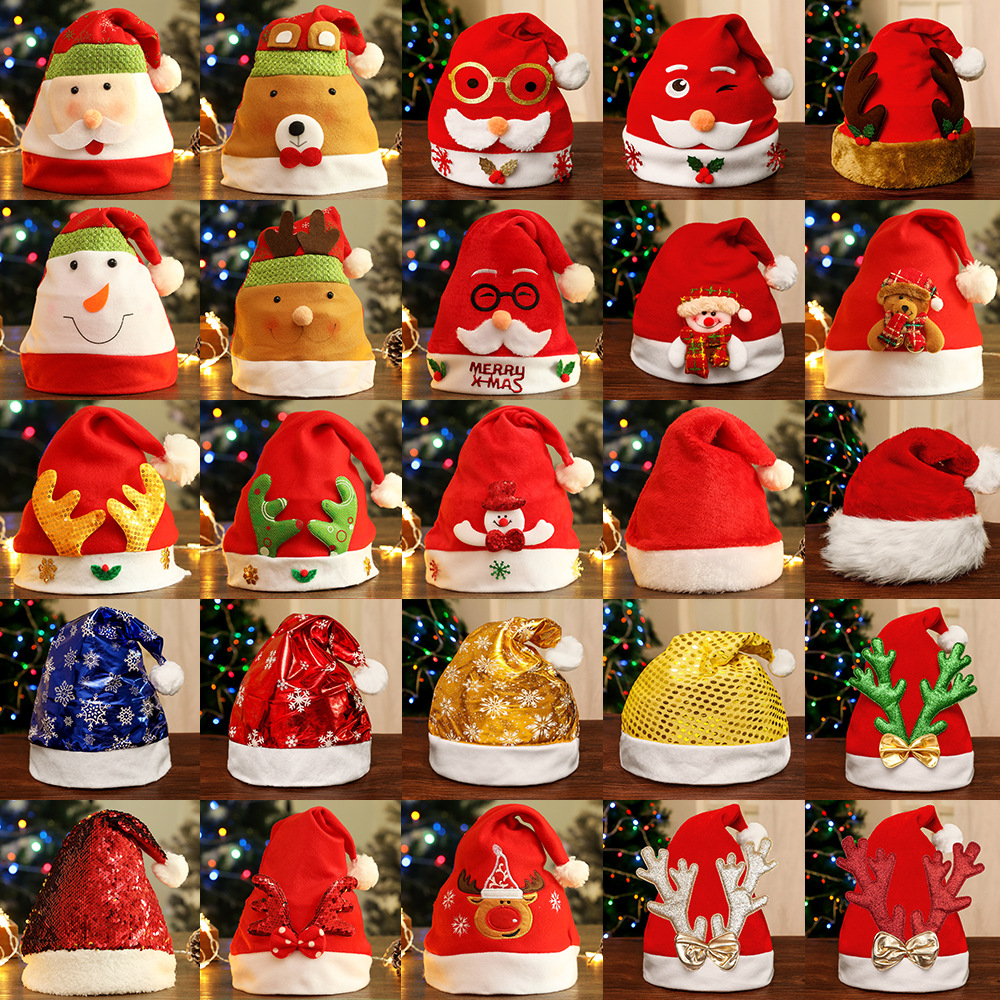 Santa Hat with Reindeer Antlers 2