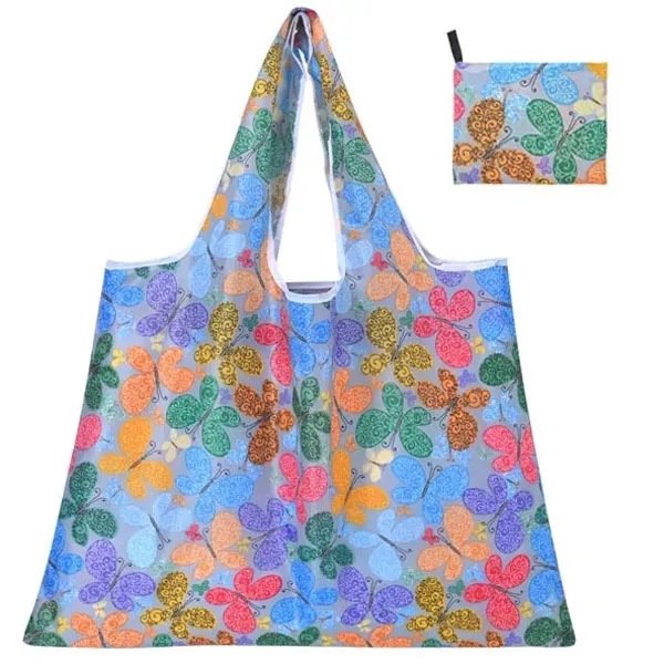 Extra-Large Reusable Foldable Grocery Tote Bags - Full Color 4