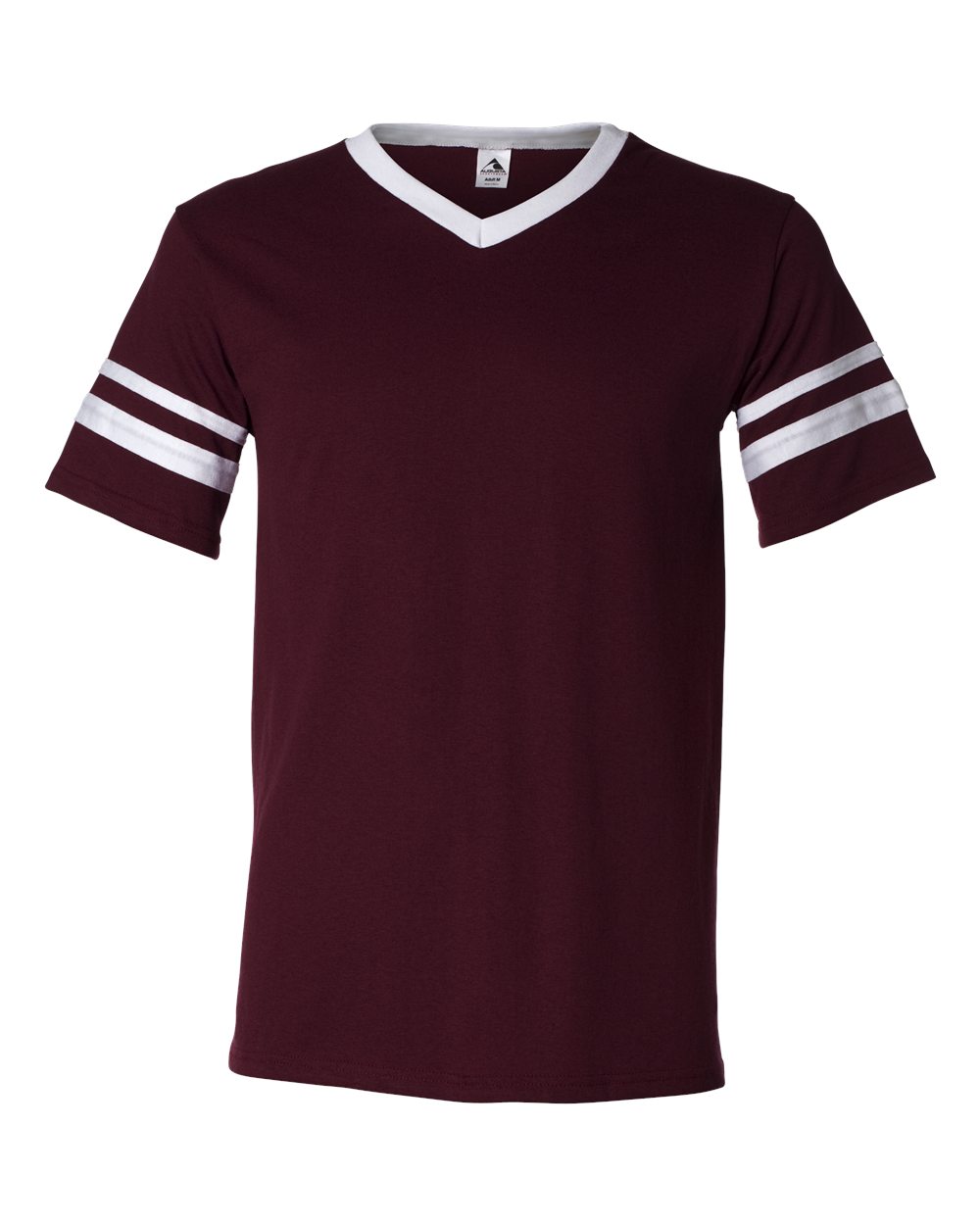 V-Neck Jersey with Striped Sleeves - 360 113