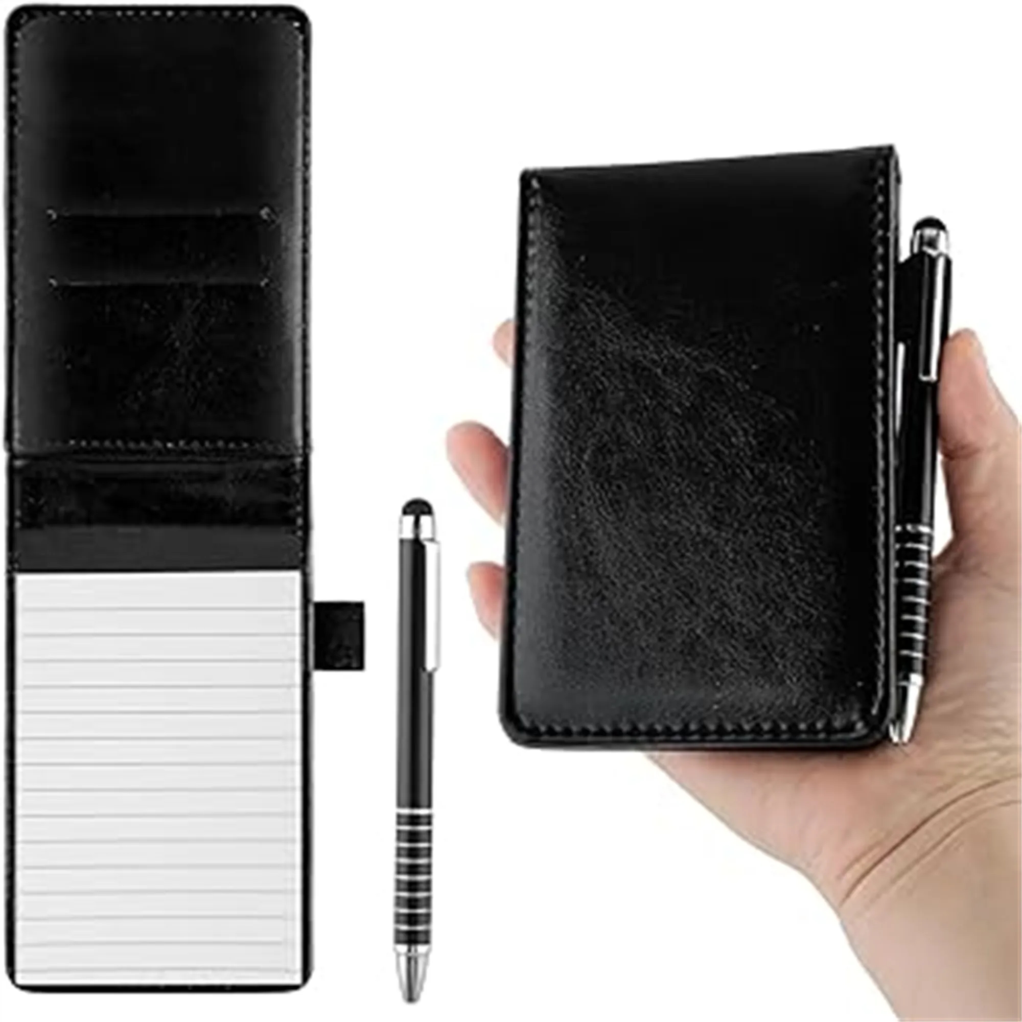 Mini Pocket Notepad Holder With Metal Pen 5