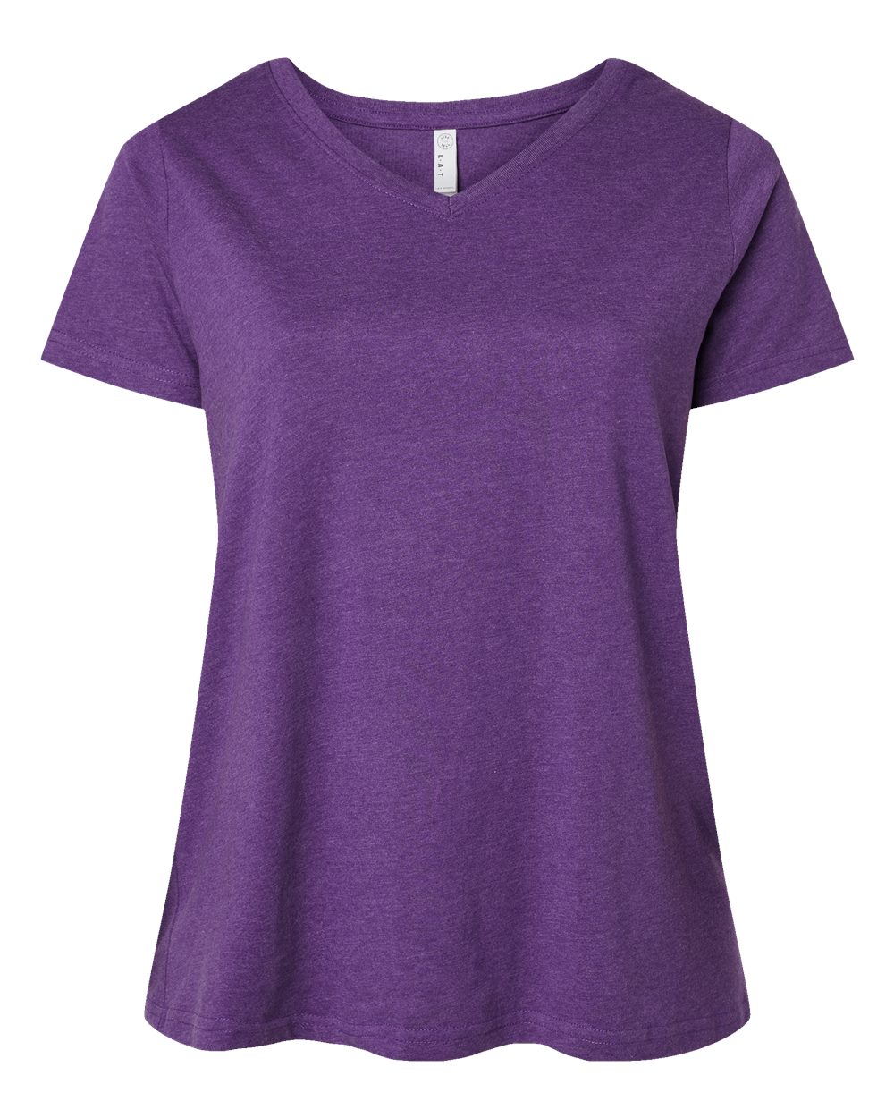 Women's Curvy Collection Fine Jersey V-Neck Tee - 3817 50