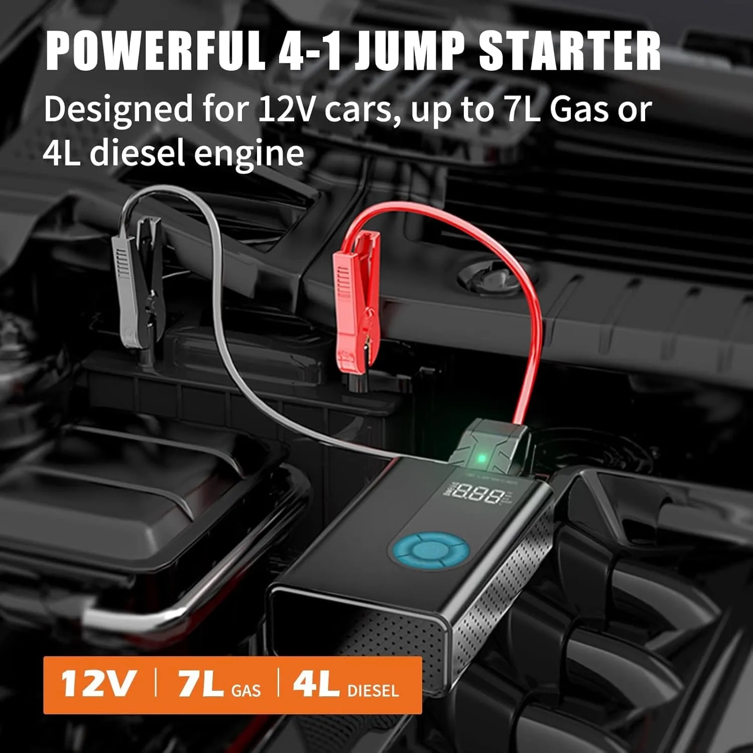 Jump Starter with Air Compressor 1