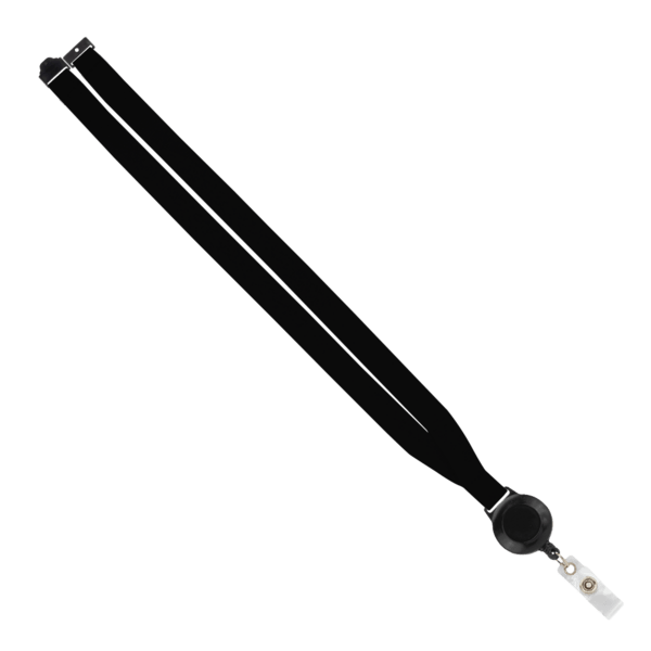IMPORT 3/4" Polyester Lanyard with Retractable Badge Reel and IPH7 back of neck convenience release. 173
