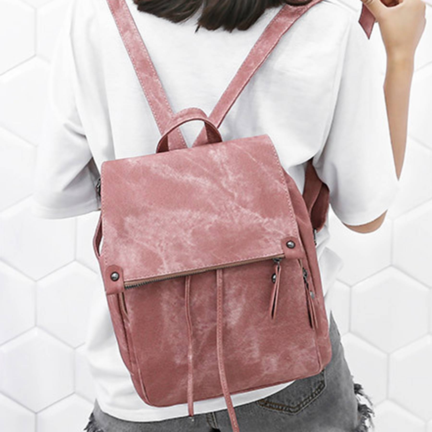 PU Leather Backpack Purse for Women 2