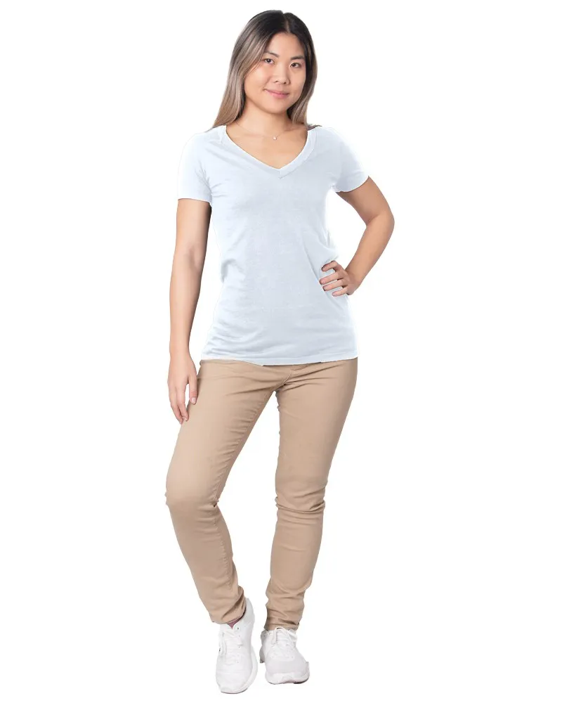 Women's Fine Jersey V-neck 4