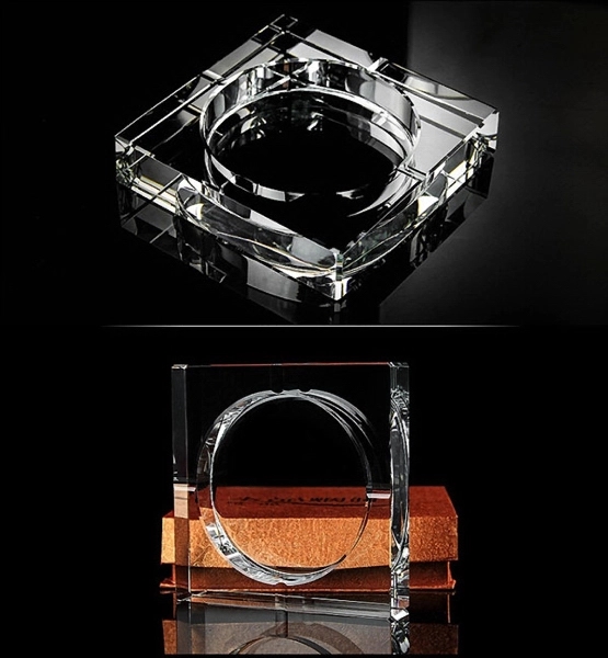 Customized Square Crystal Ashtray 5