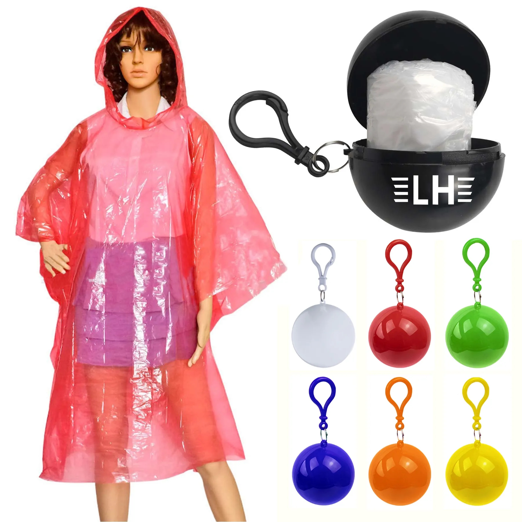 Raincoats Keychains with Ball 4