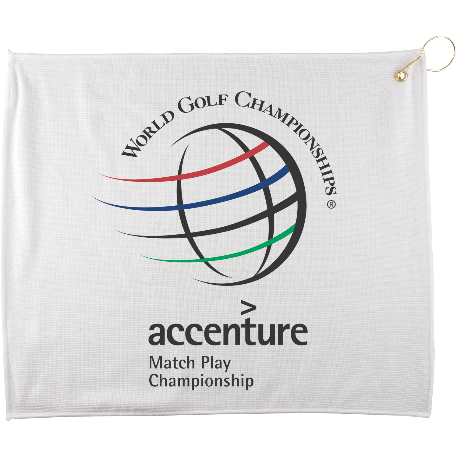 15" X 18" Polyester Blend White Golf Towel W G&h 1