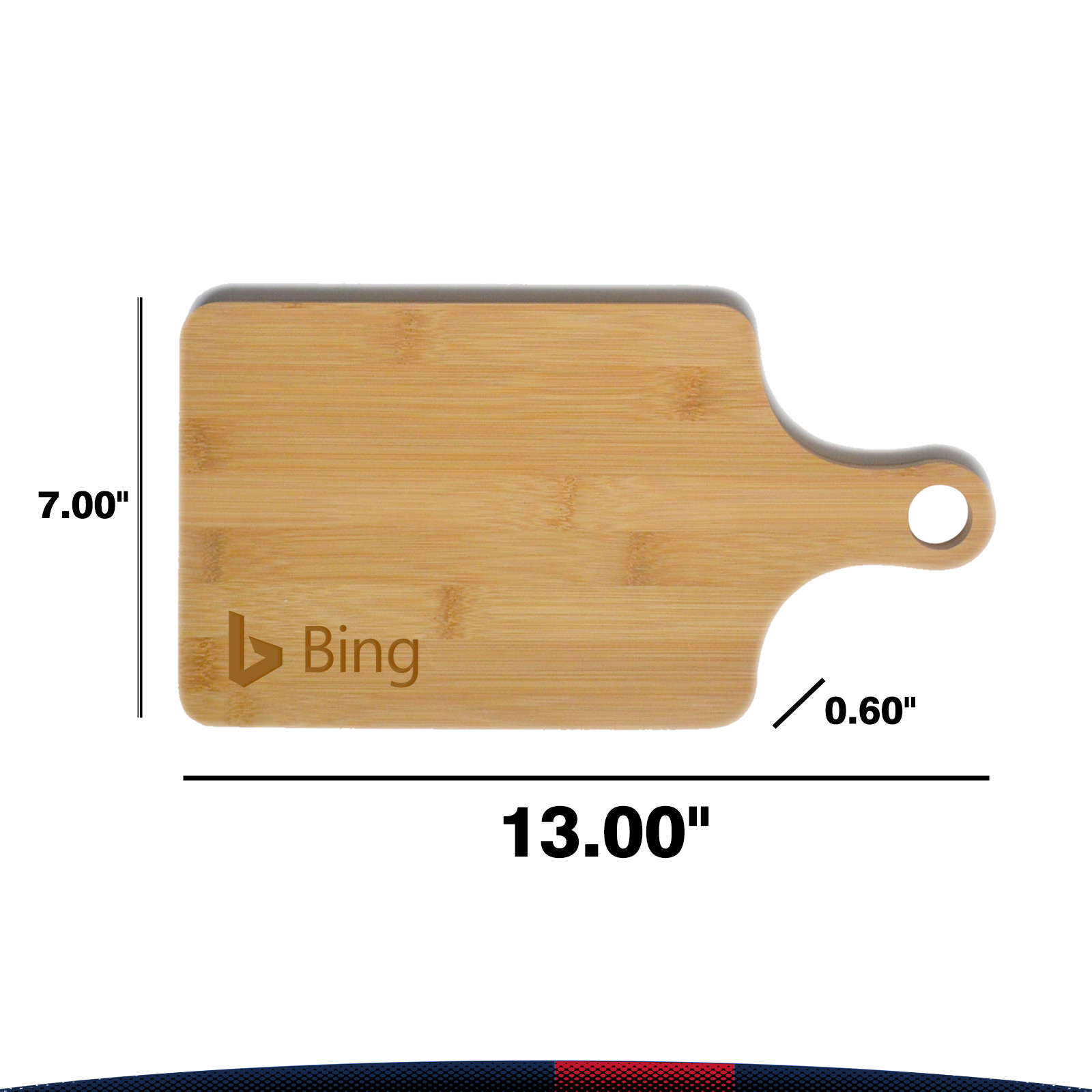 Arborine Bamboo Rectangular Cutting Board With Handle 4