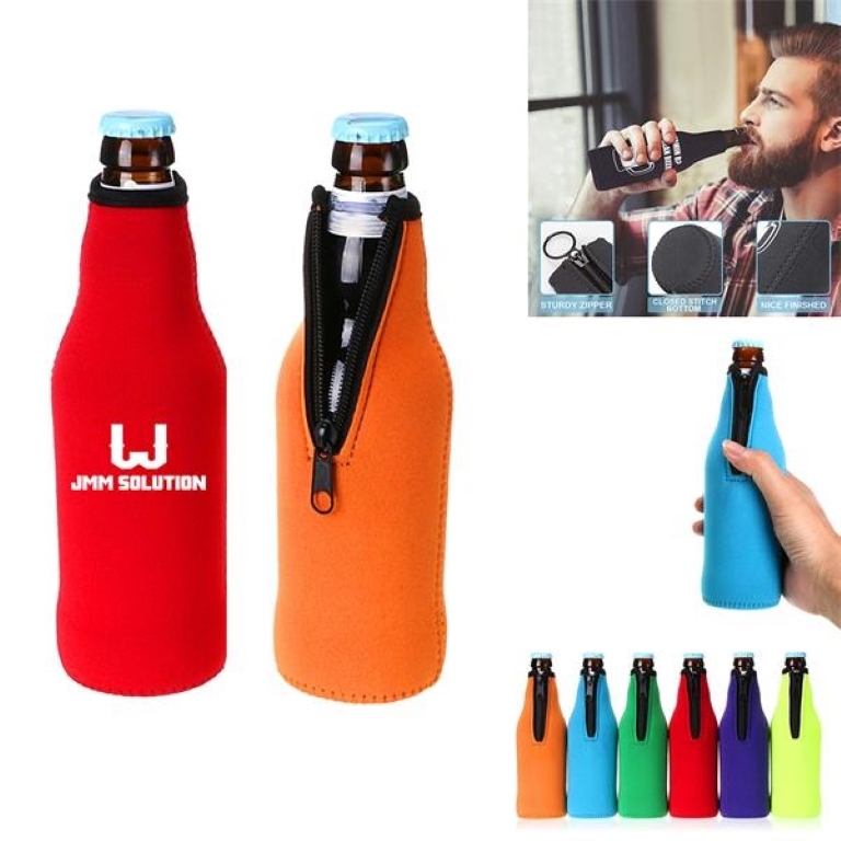 Beer Bottle Cooler Sleeves, custom koozie with logo imprint 2