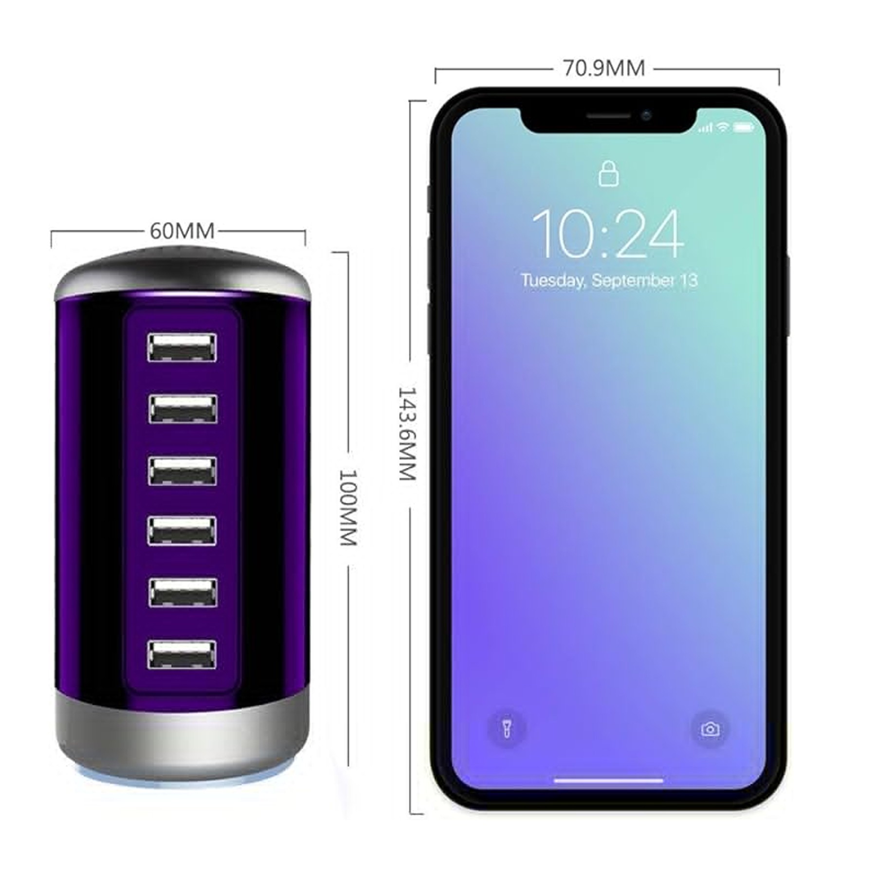 6 Port USB Charging Station 5