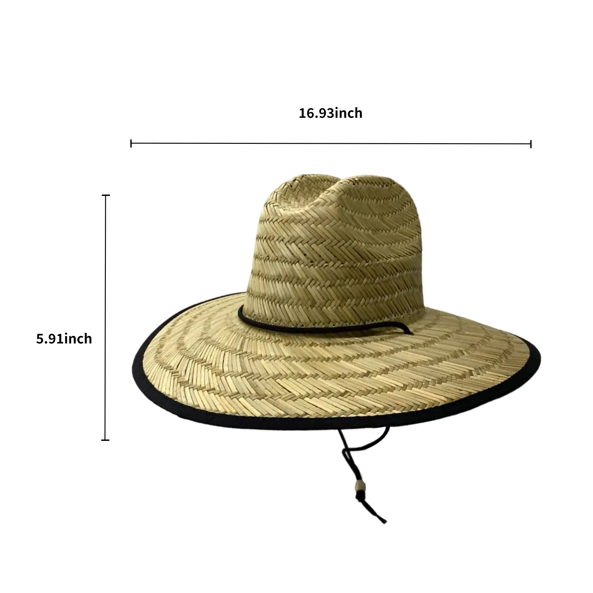 MOQ 50 Wide-Brim UPF50+ Lifeguard Straw Hat 5
