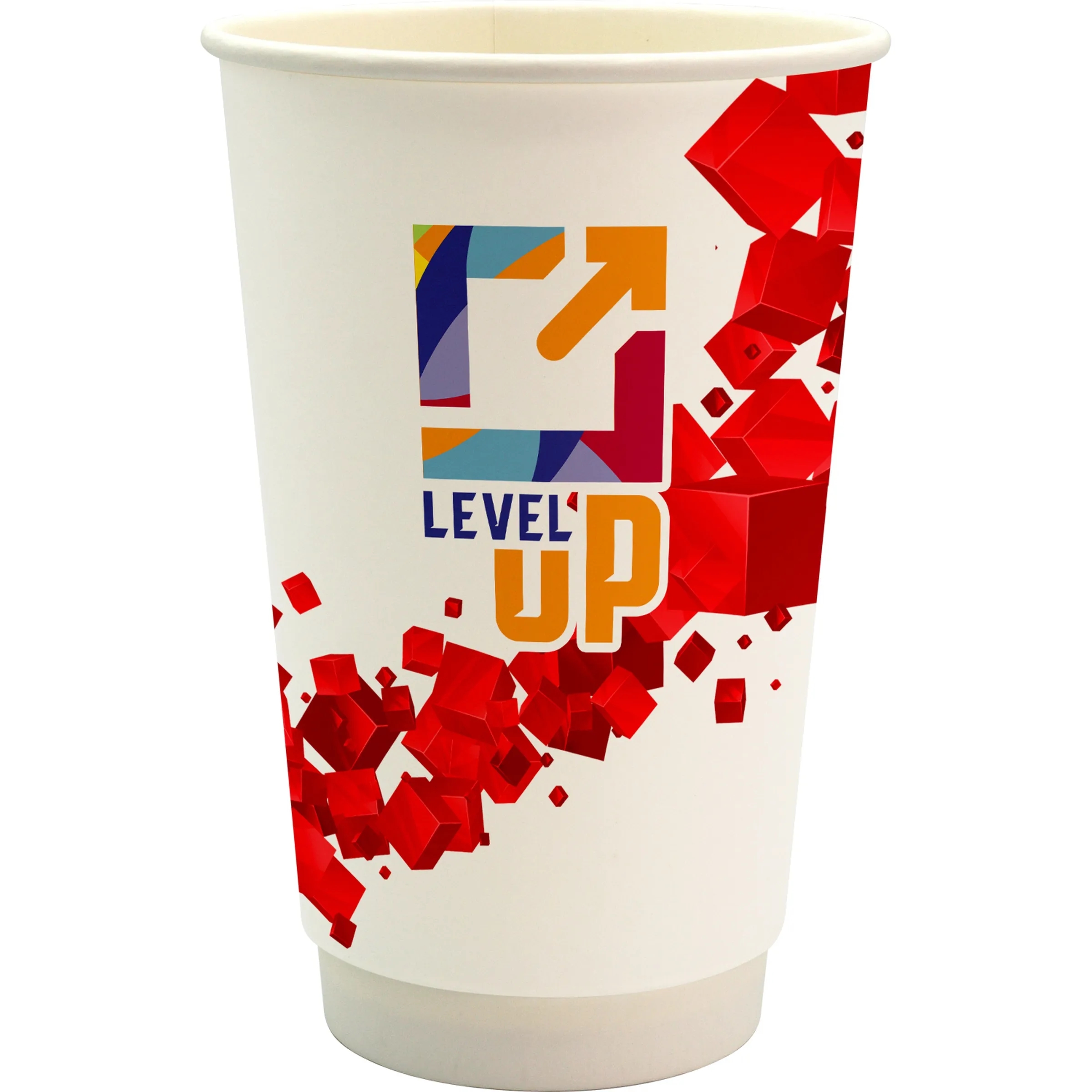 16 oz. Full Color Floating Cube Paper Cup 14