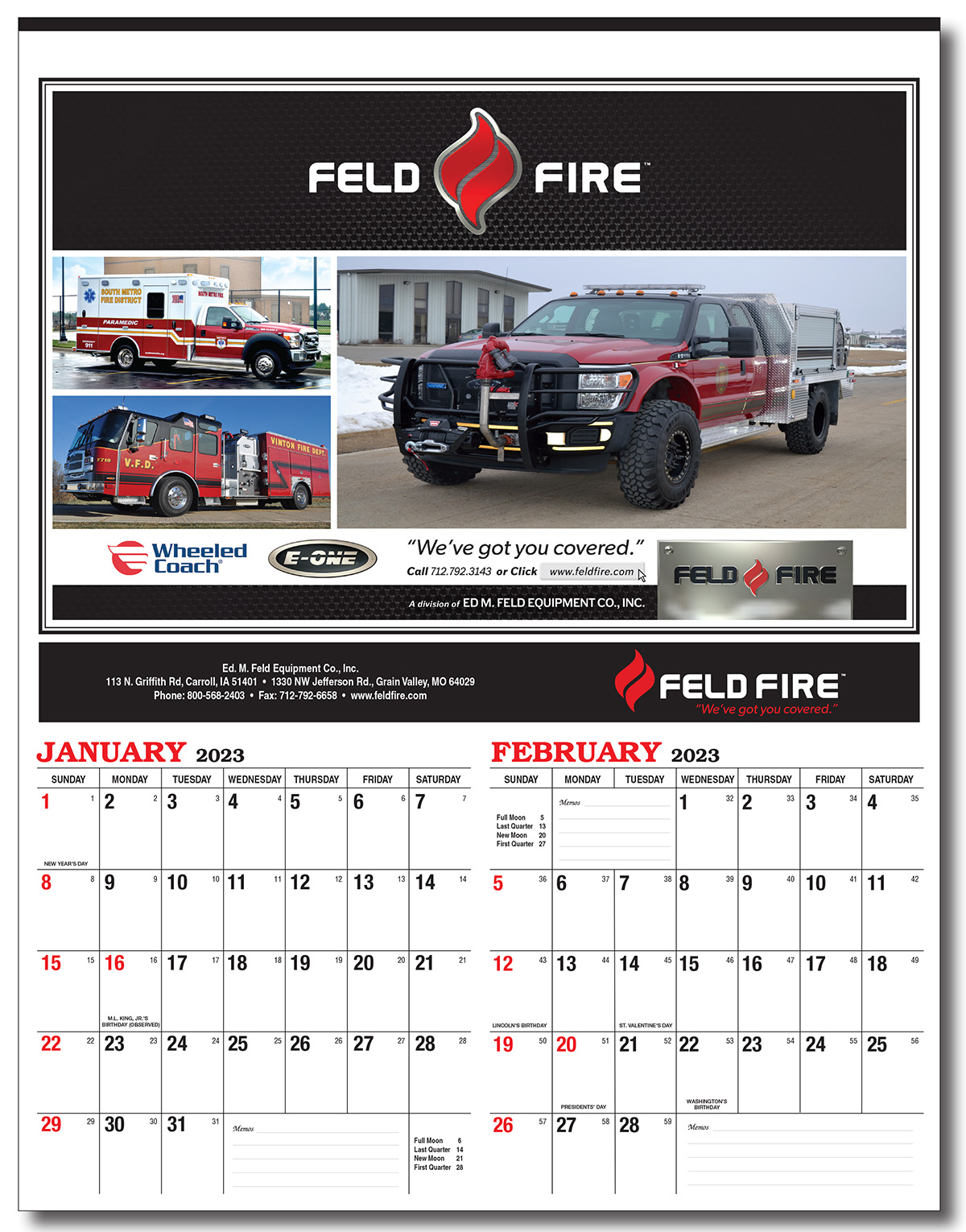 Custom 6 Photo Wall Calendar